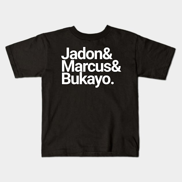 Jadon, Marcus, Bukayo Kids T-Shirt by ShinyTeegift